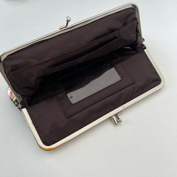 Vera Bradley Wallet Brown Floral Double Compartment Wallet - Picture 5 of 6